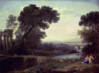Mittag oder Landschaft mit der Rast auf der Flucht nach Ägypten, 1661